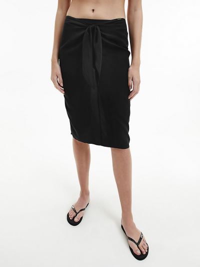 Calvin Klein Fürdőruha HU649042 | Calvin Klein Core Solids Női Strand Szoknya Fekete